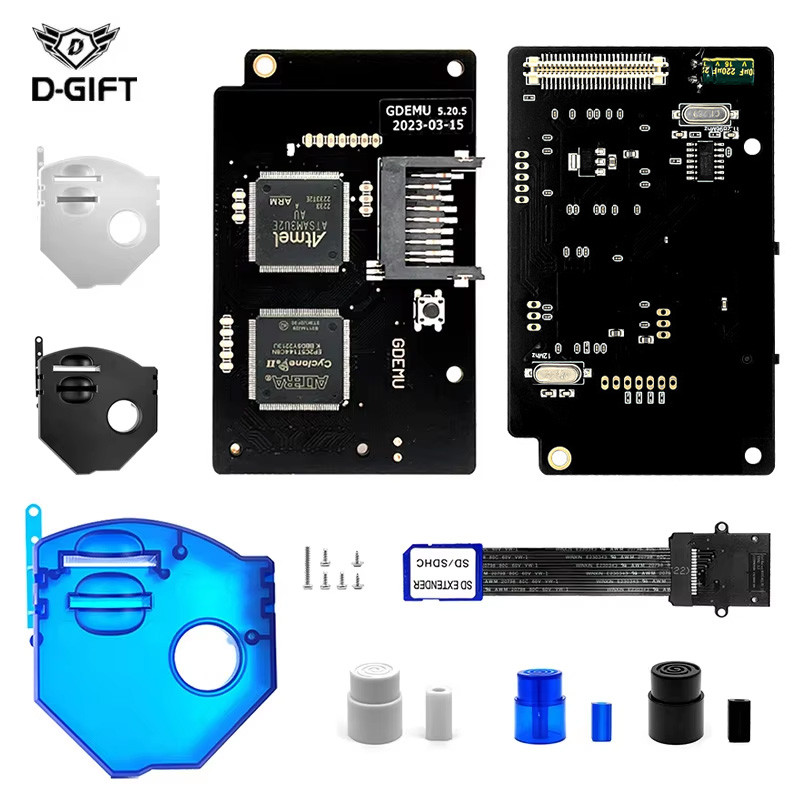 For SEGA Dreamcast GDEMU V5.20.5/5.15b Optical Drive Emulation Board and Remote Card Mount Kit DC Co