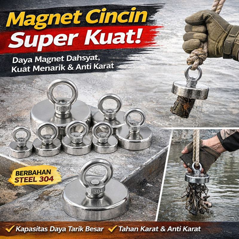 Kuat Tahan Air Magnet Pengangkat NdFeB Kuat Magnet Pencari Benda Logam/Magnet Kuat Industri/Alat Pen