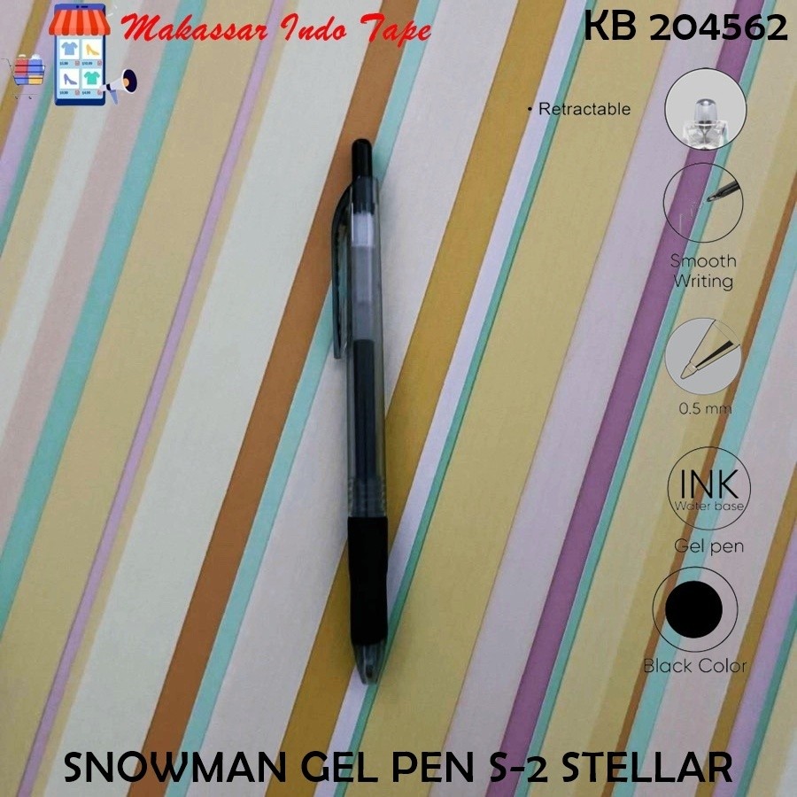 [1 PCS] SNOWMAN GEL PEN S-2 STELLAR CETEK