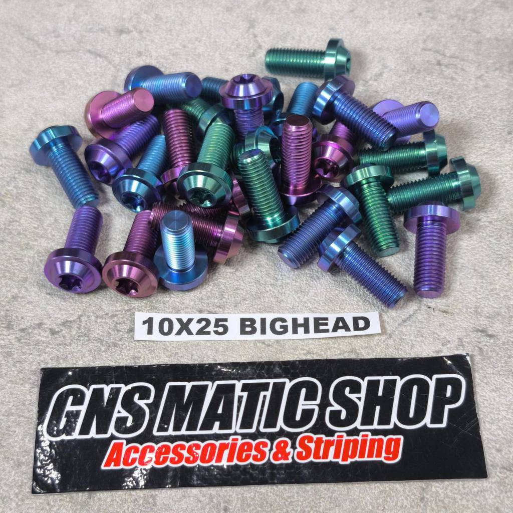 BAUT PROBOLT TITAN M10X25 DRAT KASAR BIGHEAD / BAUT TITAN M10X25 BIGHEAD DRAT KASAR