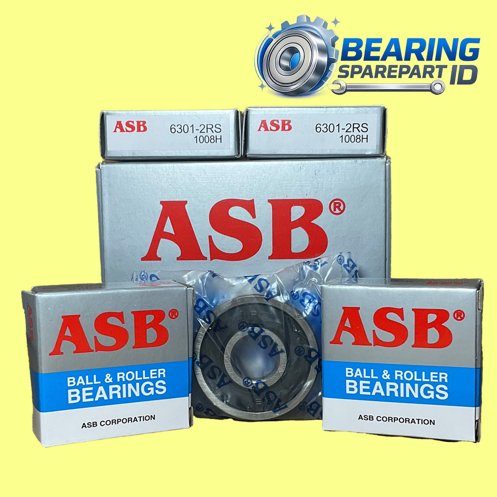 DISKON ASB 6301 2RS 1 DUS ISI 10 PCS bearing 6301 2rs-15mm asb/nkn -- BISA COD