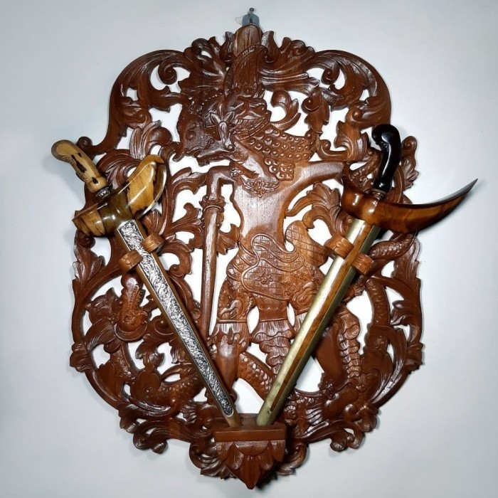 Blawong Dudukan Keris Model Werkudoro Warna Plitur Paling Mewah KJM