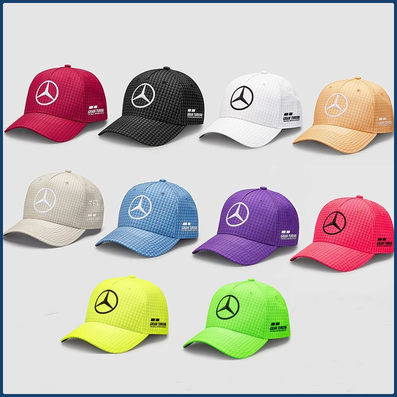 Topi balap tim Mercedes F1, topi baseball penggemar pembalap, topi visor, topi pelindung matahari de