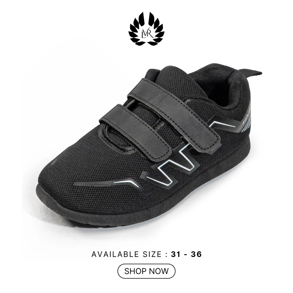 EVR Taeyang SIZE 31-36 Sepatu Sneakers Anak Sepatu Sekolah Anak Sepatu Hitam Anak LV0685