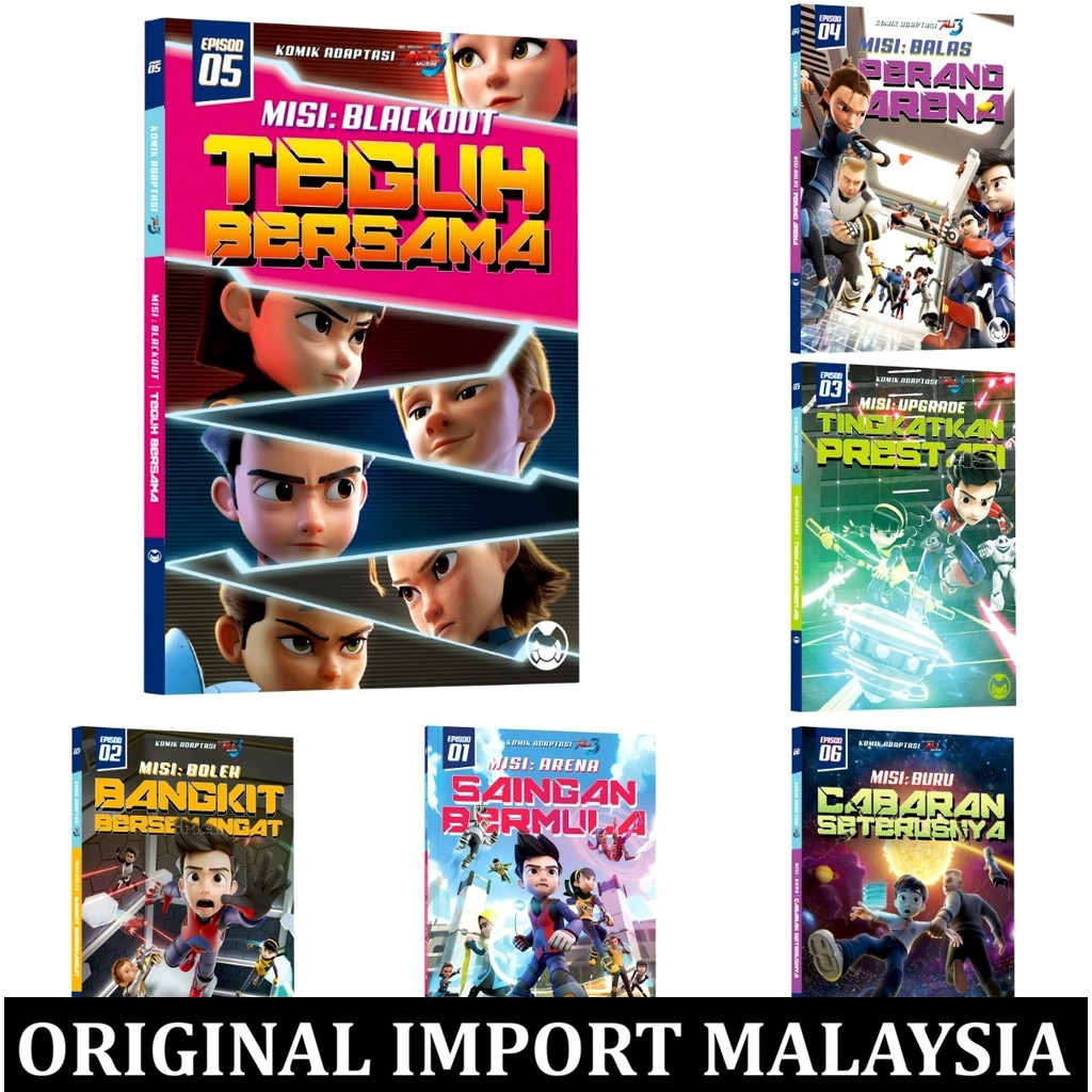 Buku Komik Ejen Ali Musim 3 full episode Misi Buru Cabaran Seterusnya Episode volume 1-7 Comic Book 