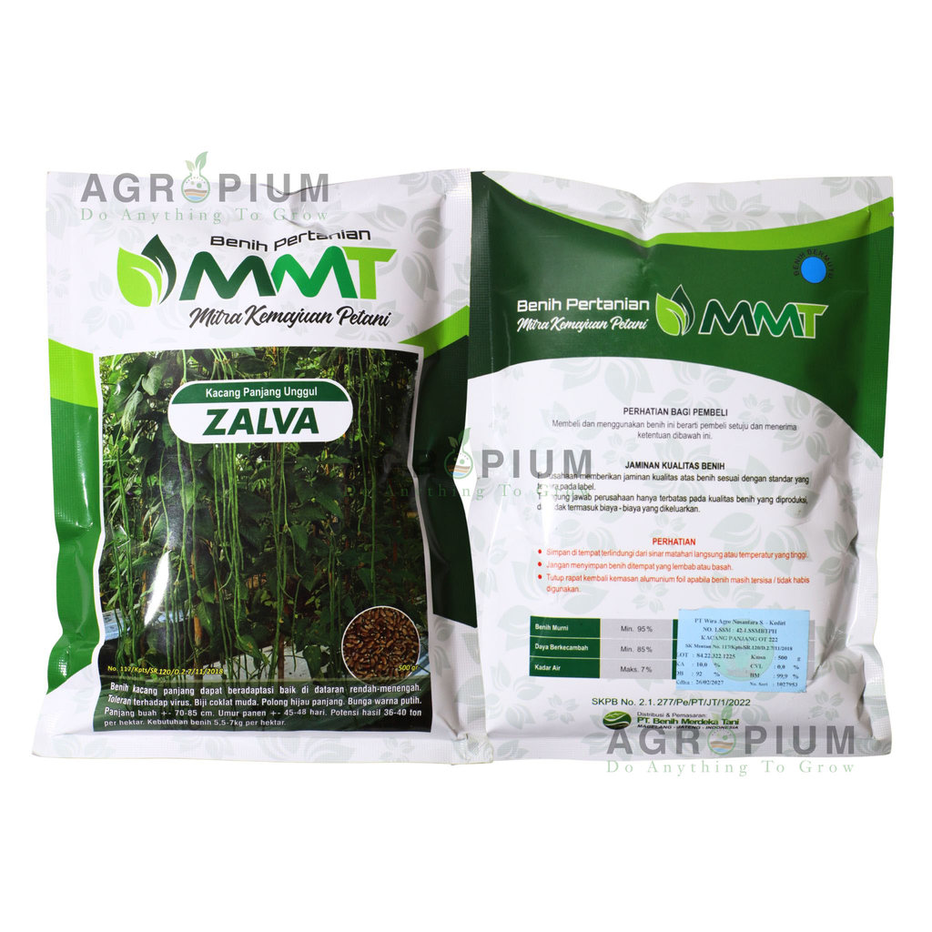Benih Kacang Panjang Unggul ZALVA Isi 500 gram Benih MMT