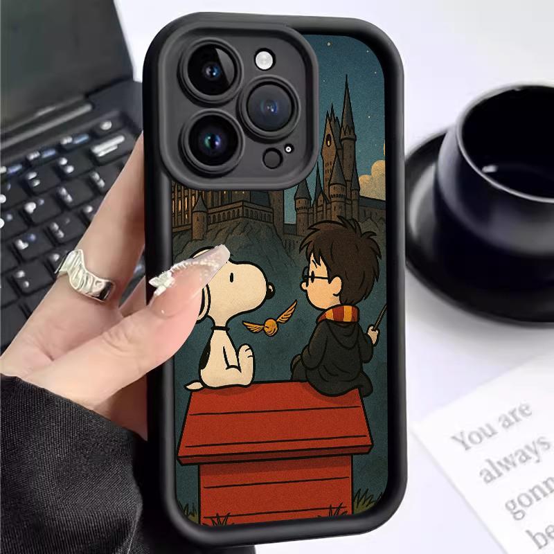 Casing OPPO Reno5 4G 5G Reno3 Reno4 F Lite K Z Reno6 Silicon Case Cartoons Snoopy Shockproof Cashing
