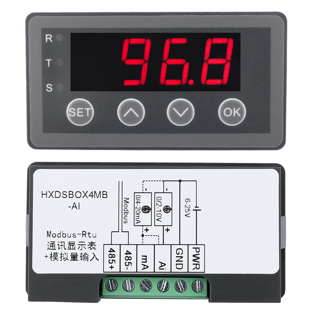 Digital Display Meter 0-10V 0-20mA 2-10V 4-20mA Analog Signal Input 8-25V Indicator Process Panel Me