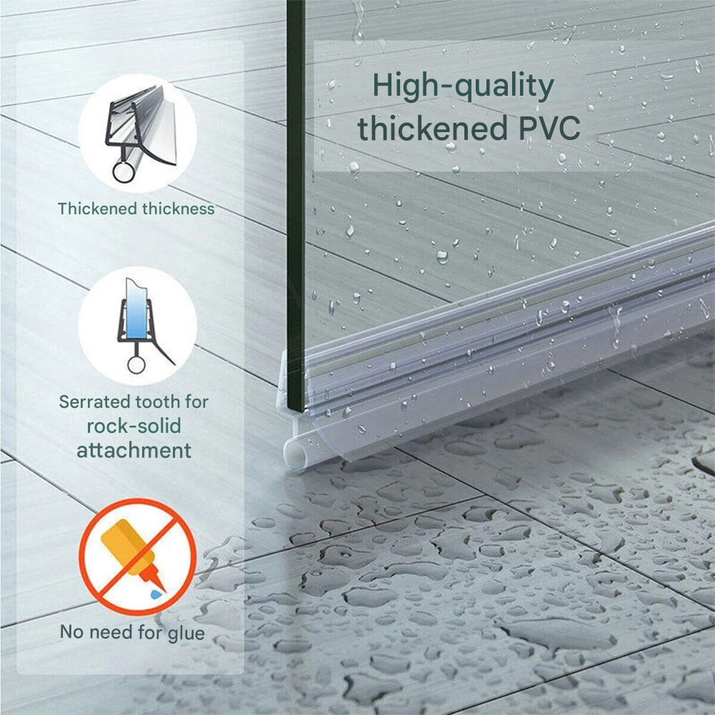 TCID Seal Strip Penutup Celah Pintu Kaca Kamar Mandi PVC 50cm