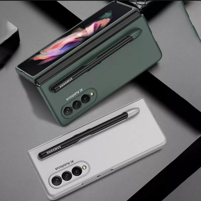 Case Samsung Z Fold 3 Slim Hard Cover dengan Slot S Pen Holder Pelindung Full Body Anti Gores Premiu