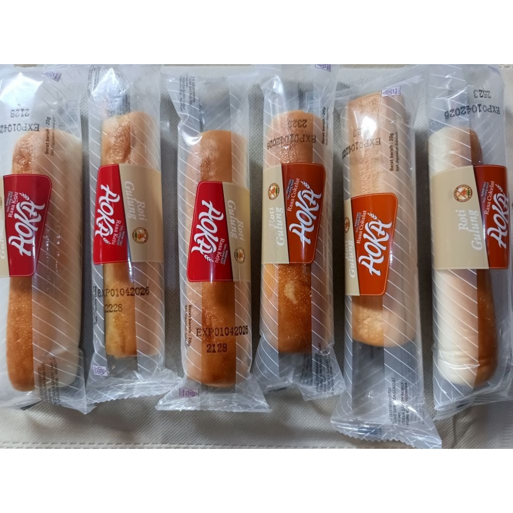 Aoka Roti Gulung Mini 20g ( Paket 10 pcs) PAKET SEMBAKO LENGKAP MURAH JAJANAN SNACK ANAK HARGA GROSI
