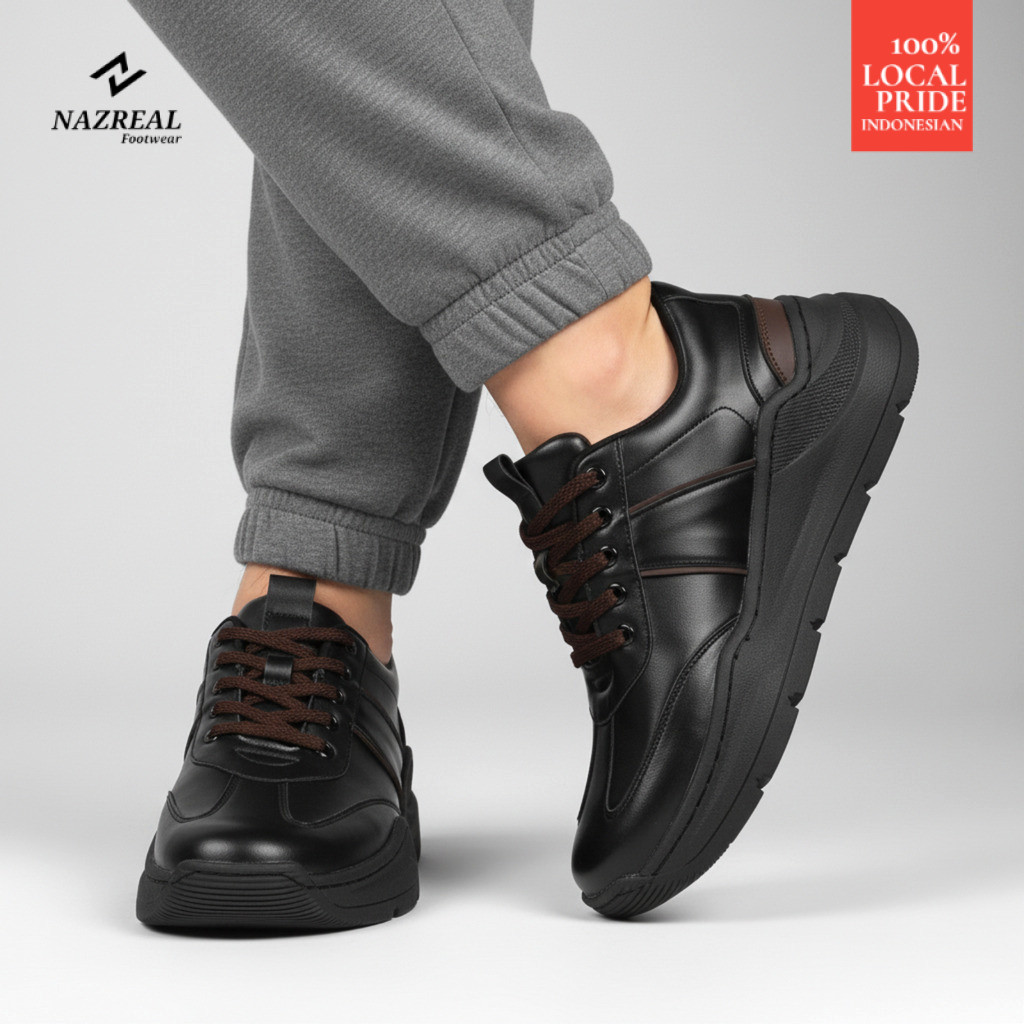 NAZ x XTRAIL BLACK | Sepatu Olahraga Training Running Lari Pria Wanita Sneakers Kasual Senam Gym