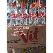 KHUSUS INSTAN Vit Botol 220ml 24pcs Air Mineral 1 dus kardus box