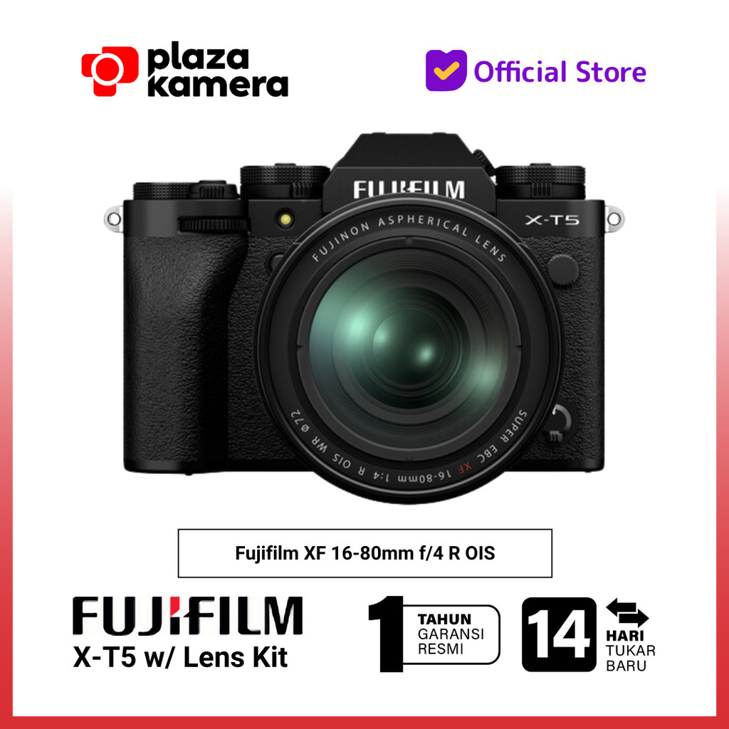 FUJIFILM X-T5 Kit 16-80mm Lens Black Mirrorless Camera