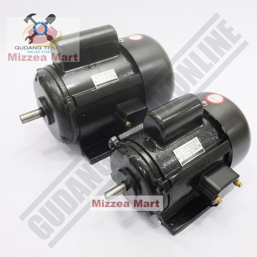 MizzeaMart Dinamo Motor Penggerak 3/4Hp 2P 1Ph 3000Rpm BARTEX - Dinamo Elektro Motor BARTEX 3/4Hp 4P