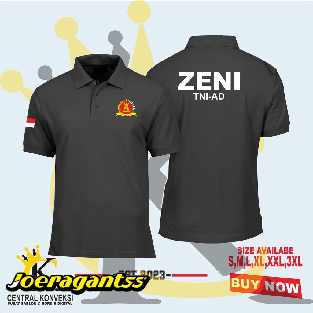 POLOSHIRT KAOS KERA ZENI TNI AD / KAOS KERAH ZENI TNI AD FREE NAMA