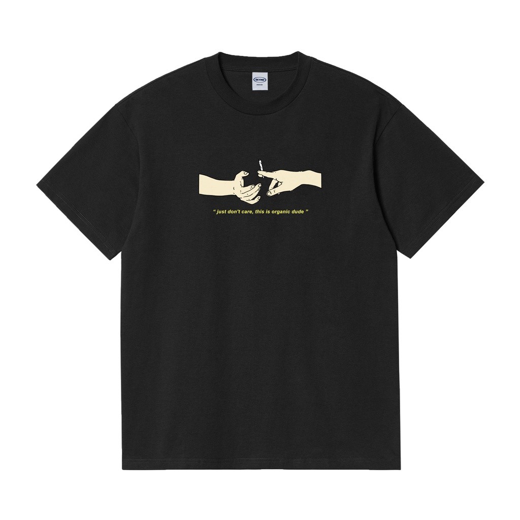 Skymo Apparel Tshirt Organic Black COD Baju Kaos Katun Umum Untuk Sehari - Hari Dan Liburan Ukuran 3