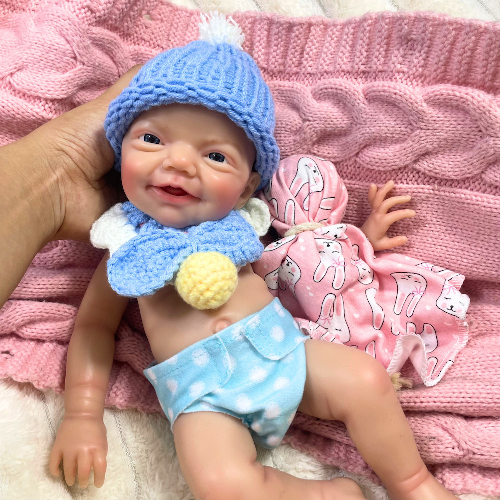 Mini 13 Inch Reborn Charlie Boy Or Girl Doll Full Silicone Reborn Baby Doll Washable Body Silicone D
