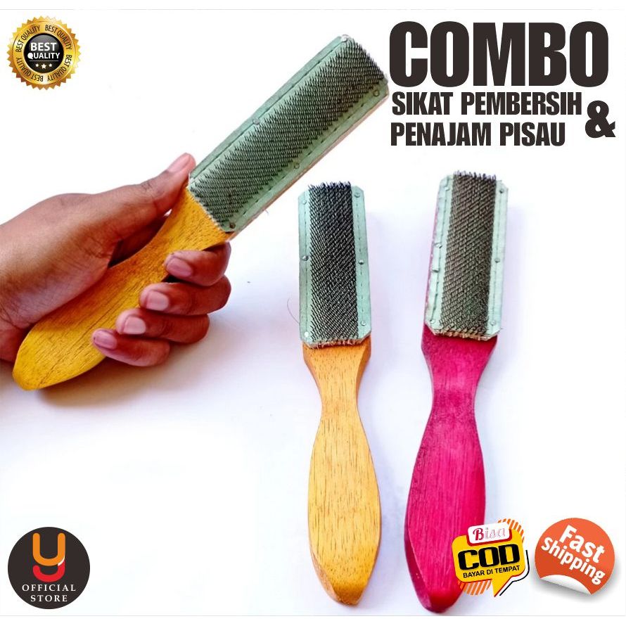 Sikat Ajaib 2 in 1 Sikat Serbaguna dan Asahan Penajam Pisau Bahan Baja Fungsi Ganda