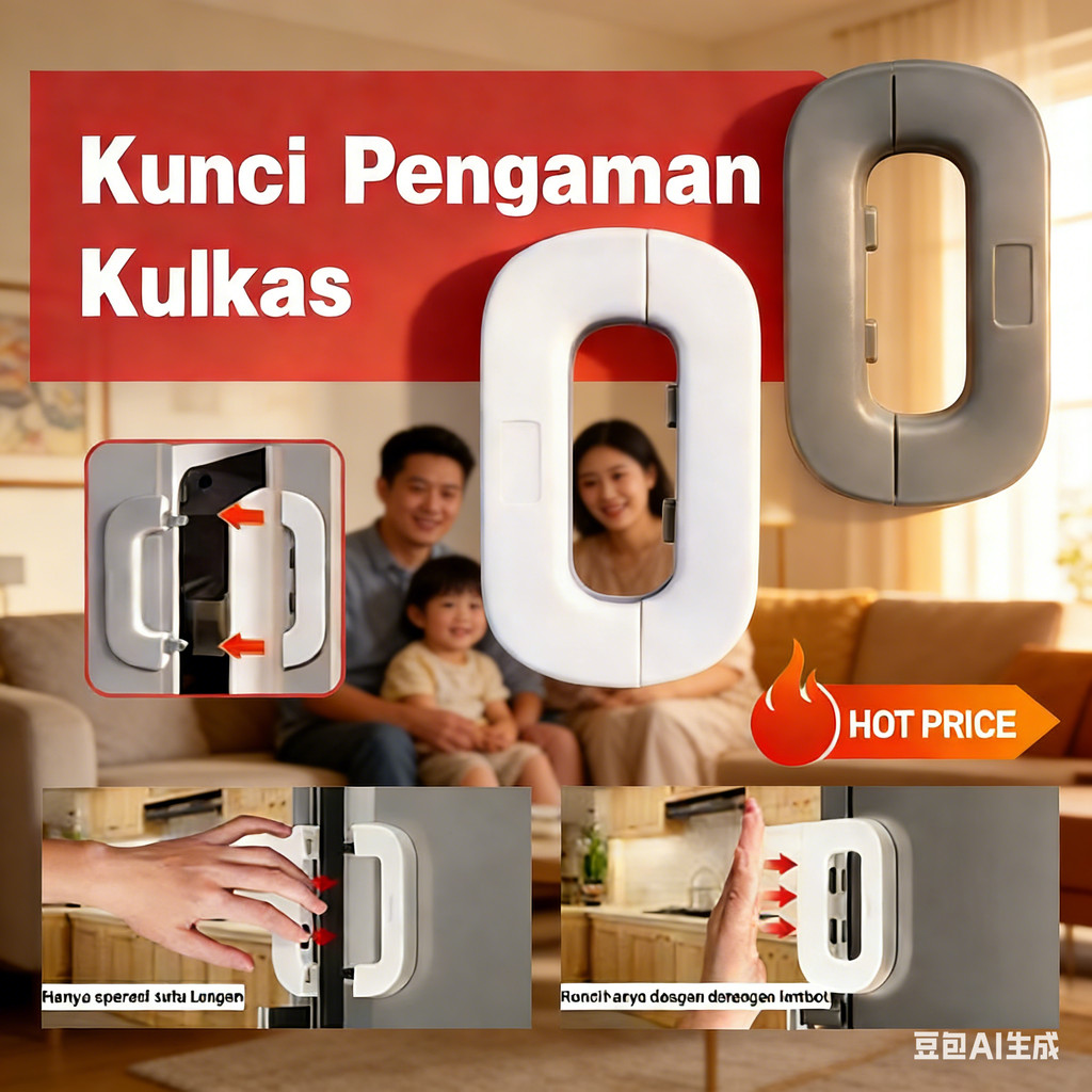 COD Baby Safety Lock Pengunci Kulkas Yang Kuat Kunci Kulkas Pintu Laci Lemari Pakaian Pengaman Anak