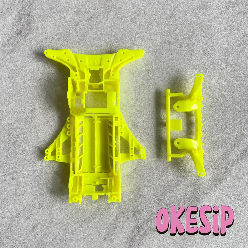 Chassis + Akar FMA Yellow Fluorescent Original Tamiya