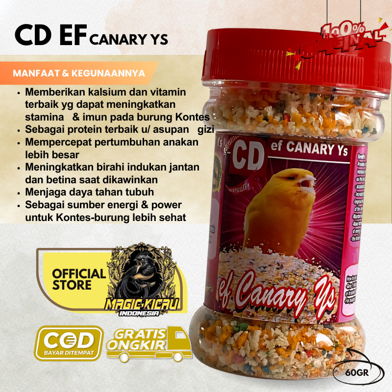 CD ef CANARY Ys Pakan burung Canary Untuk meningkatkan stamina & imun