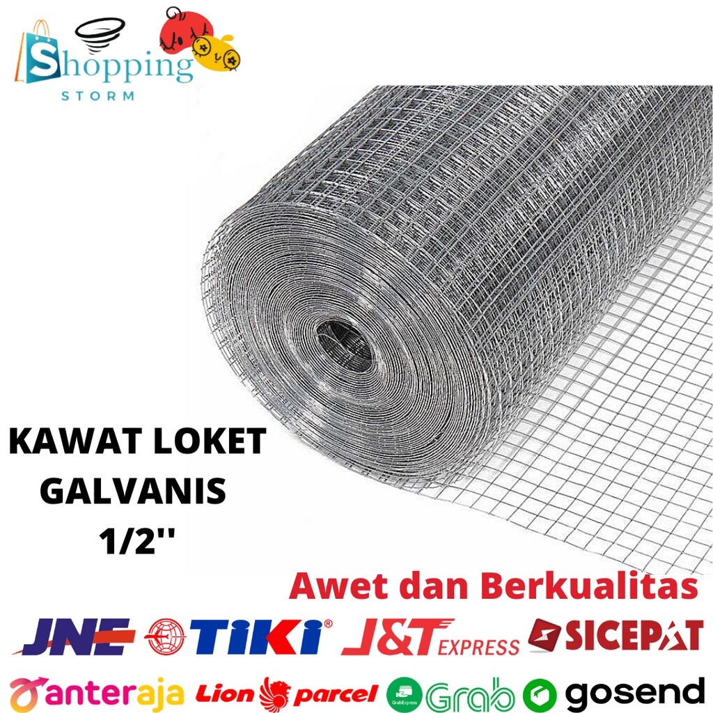 Kawat Loket Galvanis Putih 1/2 Inch Kawat Ram Putih Kawat Ayam Kandang