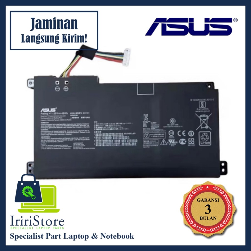 Baterai Original Laptop Asus VivoBook 14 E410M E410MA L410MA E410