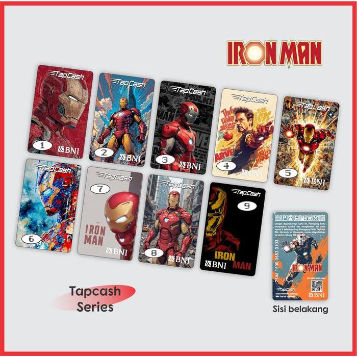 Design Iron Man Kartu Tol Motif Custom - Motif 1, eMoney Terlaris