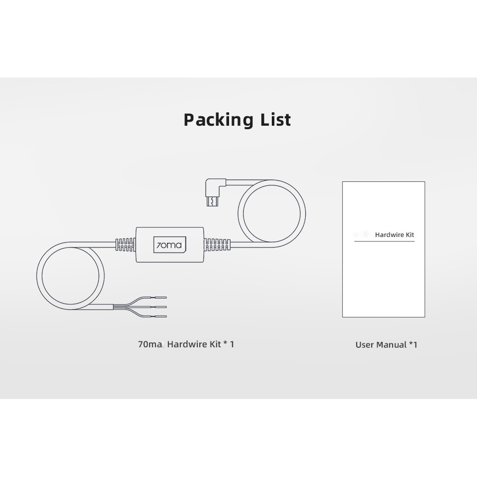 for 70mai Parking Surveillance Cable UP02 for 70mai A200 M200 S500 4K A800S A500S D06 M300 Hardwire 