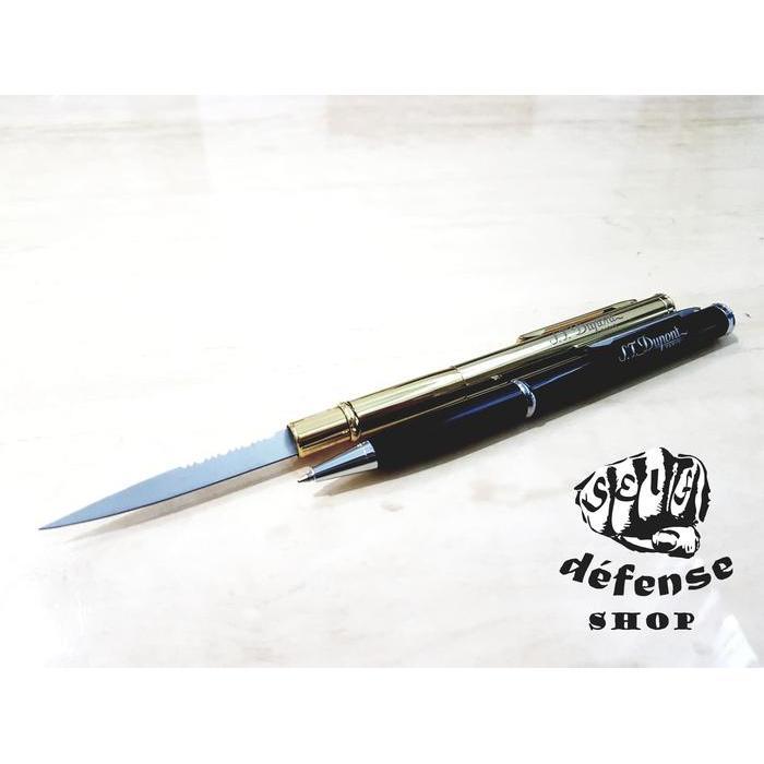 Pisau Pen-Tactical Pen Knife St.Dupont Gold&Black "Self Defense Shop"