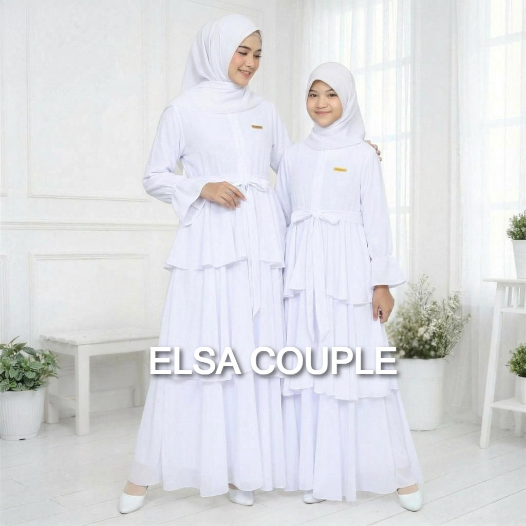 Gamis Couple Ibu dan Anak Ceruty Abaya Dewasa Couple Ibu Anak Long Dress Muslim