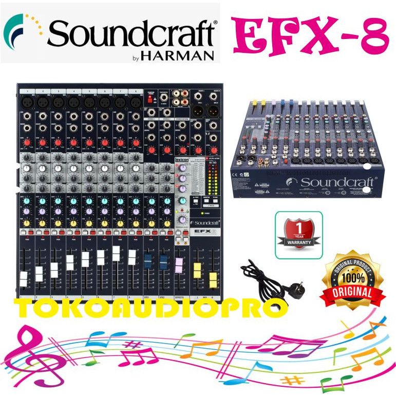 Soundcraft EFX8 8-Channel Mixer Original EFX-8