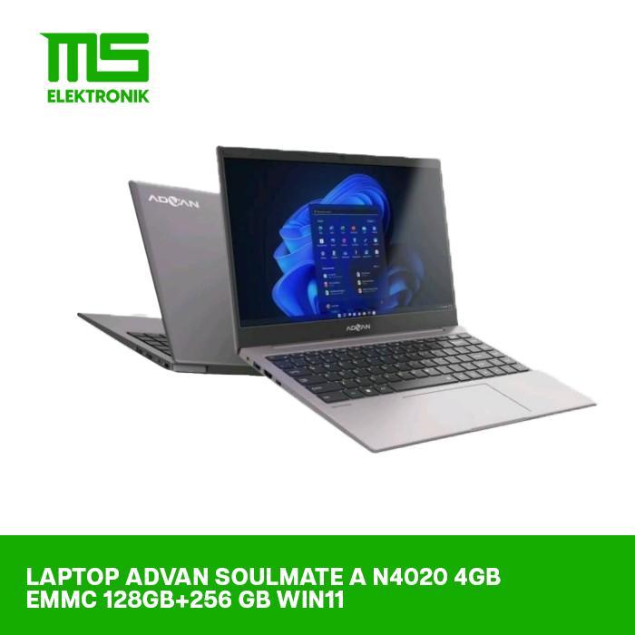 LAPTOP ADVAN SOULMATE A N4020 4GB EMMC 128GB+256 GB WIN11