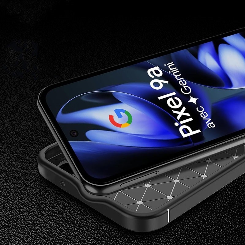 For Google Pixel 9a 5G Case Pixel9a 9 a a9 Cover Carbon Fiber Shockproof Silicone Protective Bumper 