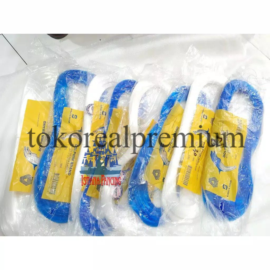NILON DOLPHIN MONOFILAMENT WARNA BIRU/PUTIH MONOFILAMENT ORI PHILIPINA 100% bisa cod