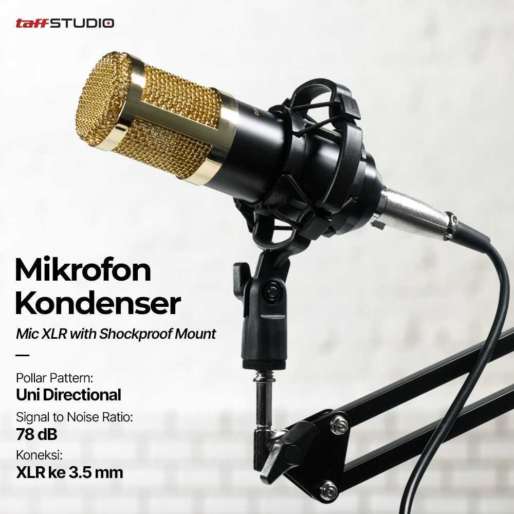 Mikrofon Kondenser XLR Condenser Microphone with Holder