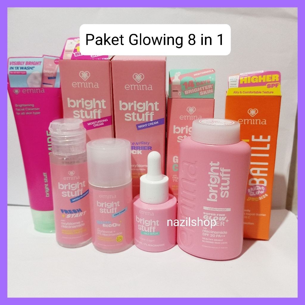 Bisa COD Paket A Paket Emina 1 Satu Paket Series Lengkap Komplit Ekonomis / Paket Hemat Emina Bright