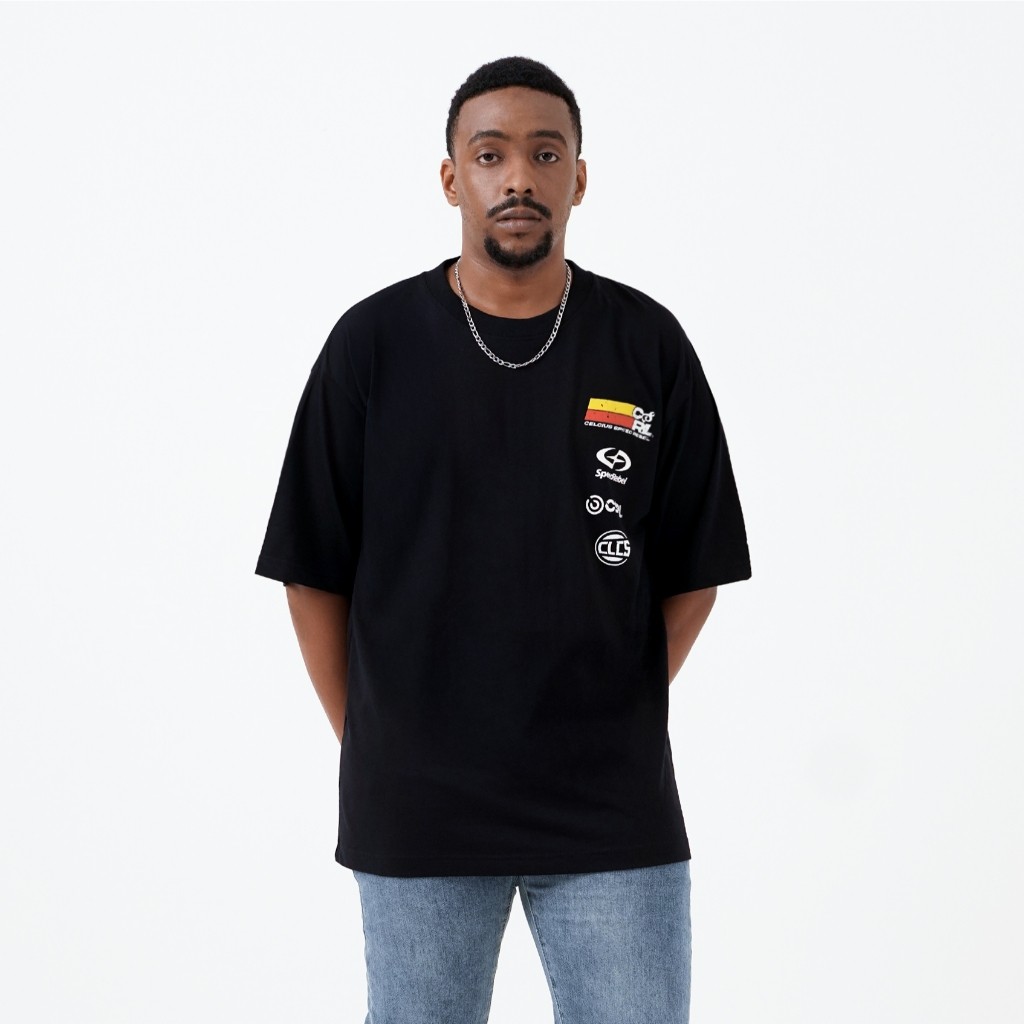 CELCIUS Speed Rebel Oversize T-Shirt LIN001412C Hitam T-shirt Pria