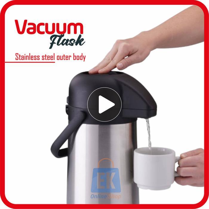 [KOROBI JAYA] Termos Air Panas Stainless KIMITSU | Termos Tekan | Termos Pencet | Termos Tekan 2 Lit