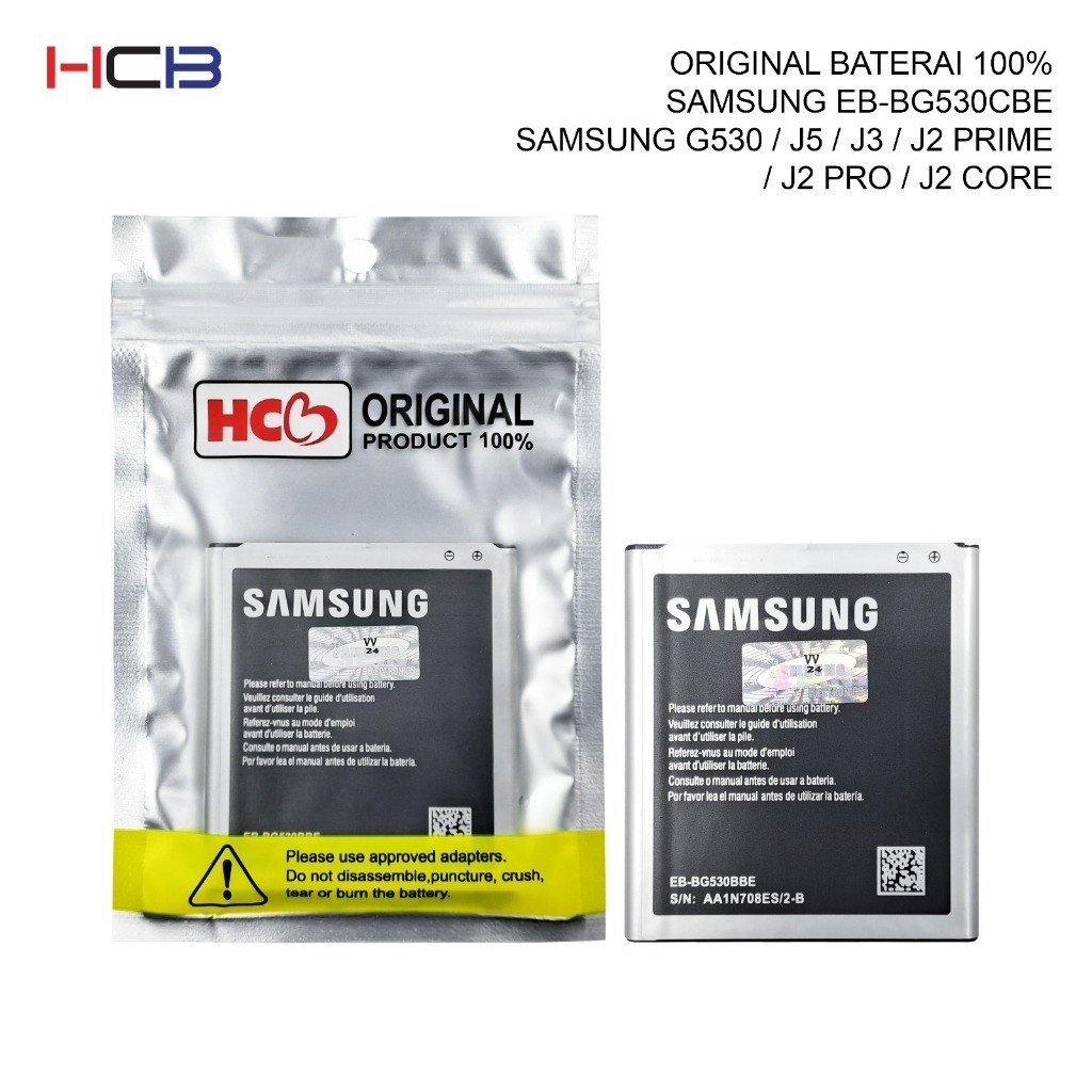 BATERAI SAMSUNG EB-BG530CBE SAMSUNG G530 / J5 / J311 / J3 / J2 PRIME / J2 PRO / J2 CORE ORIGINAL 100