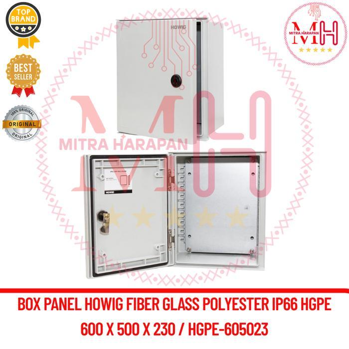BOX PANEL 600X500X230 HOWIG / 605023 HOWIG POLYESTER GLASS FIBER IP 66 HGPE BOX PANEL LISTRIK