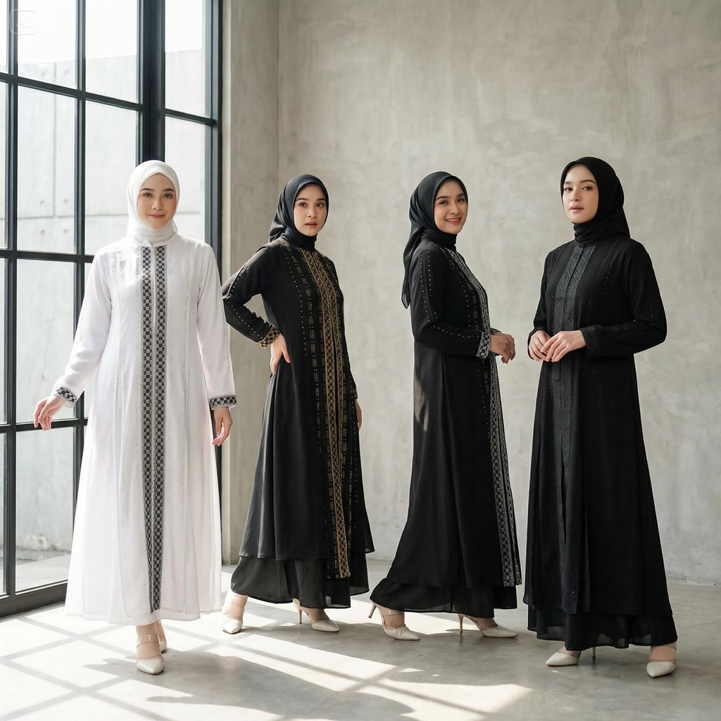 Abaya Premium Gamis Hitam Turkey Jersey Ceruty Bordir Payet Mewah Elegan Busui Wanita Remaja Kekinia