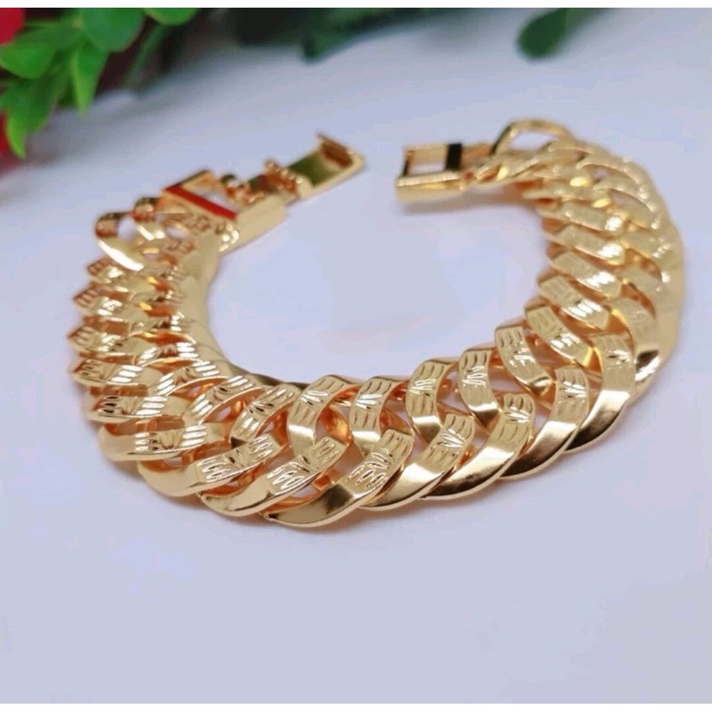 Gelang Rantai Sisik Naga Jumbo Corak Titanium Xuping Termurah Elegan