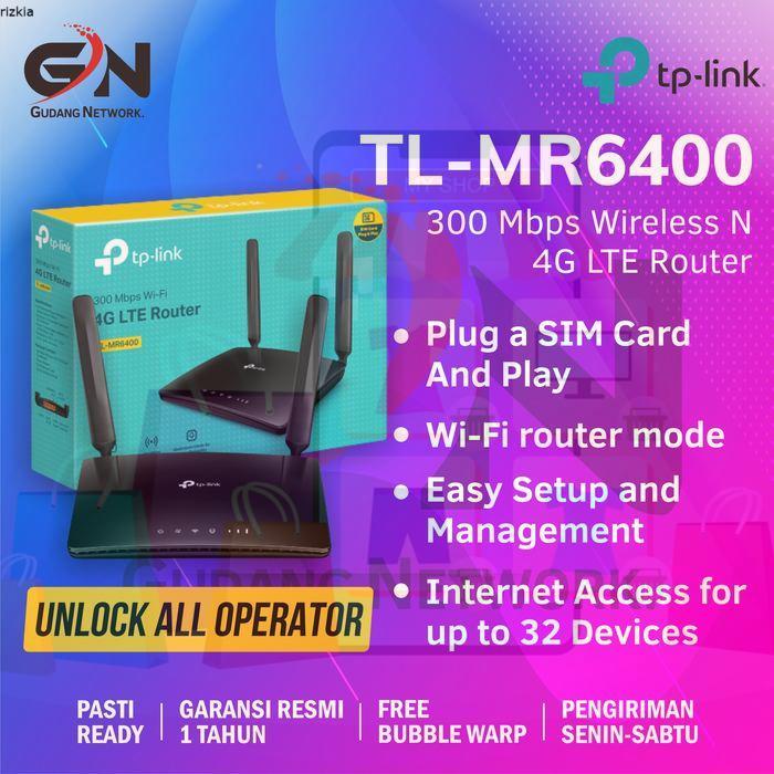 TPLINK SIM CARD GSM 3G/4G ROUTER, TL-MR6400, MR6400 - *MR6400