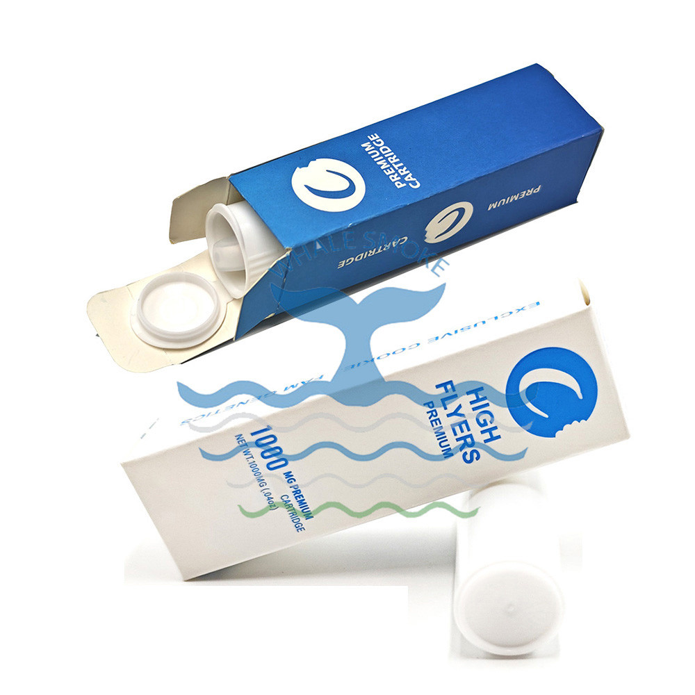 Empty Cartridge Storage Cookie Tank White Pop Top Plastic Tube 1ml Cart Paper Packaging Foldable Car