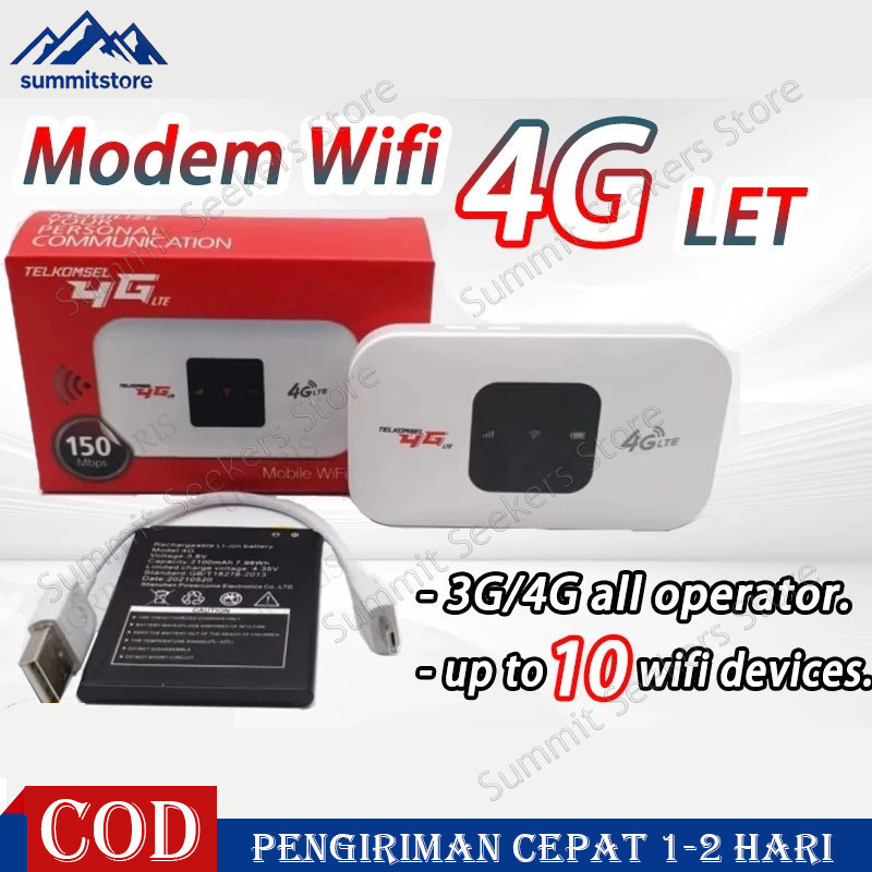 Modem Wifi Telkomsel Mifi 4G LTE Unlock All Operator 300Mbps Mifi Modem Wifi 4G All Operator Telkoms