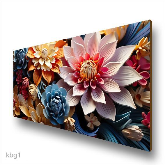 Natagama Hiasan dinding jumbo foto bunga minimalis dekorasi ruang tamu simpel