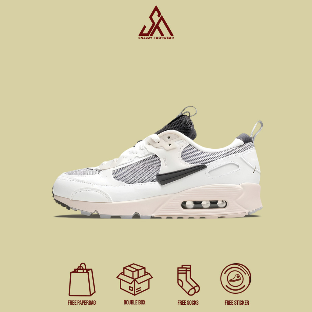Sepatu Sneakers Nike Air Max 90 Futura Wolf Grey 100% Original Unisex