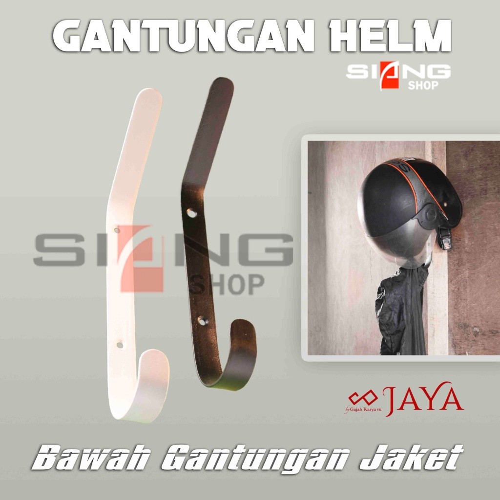 Gantungan Helm Tas Cantolan Baju Dinding Besi